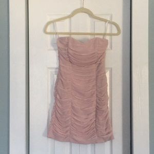 Ruched Strapless Pink H & M Cocktail Dress